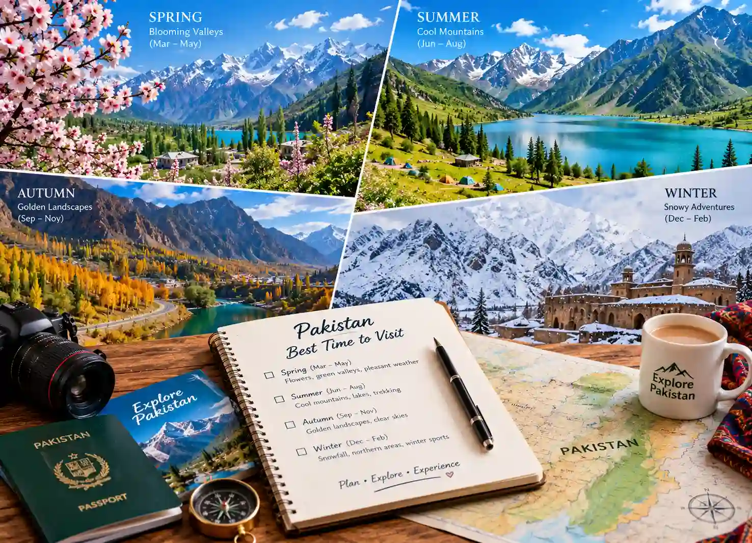 Seasonal landscapes for Pakistan travel planning