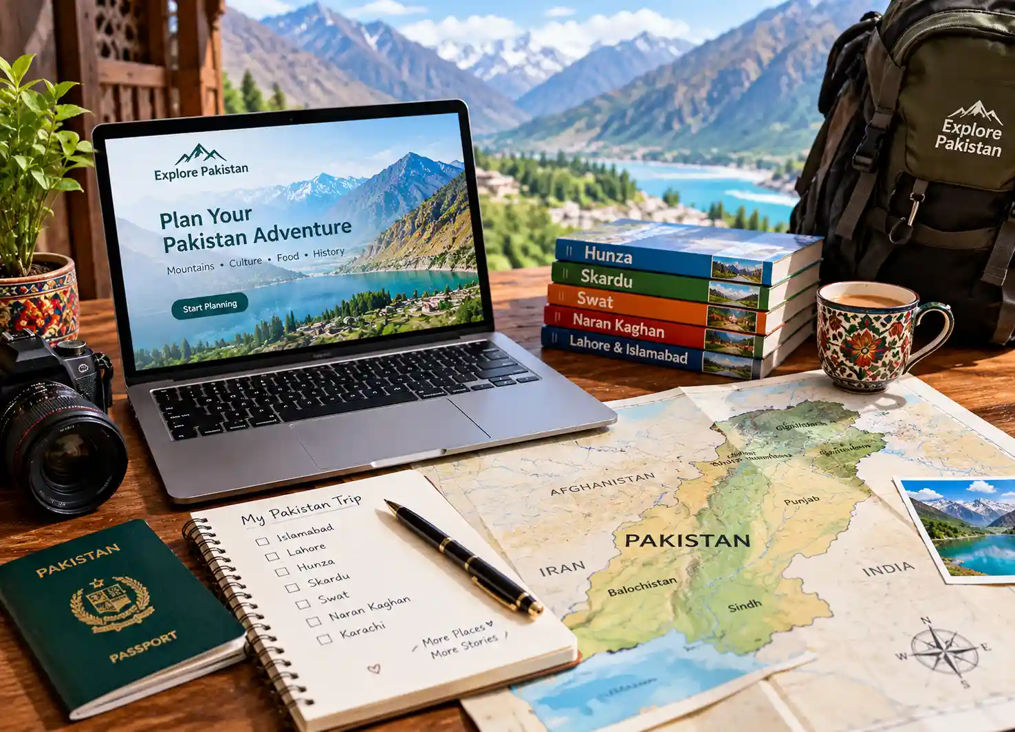 Travel planning for a journey through Pakistan