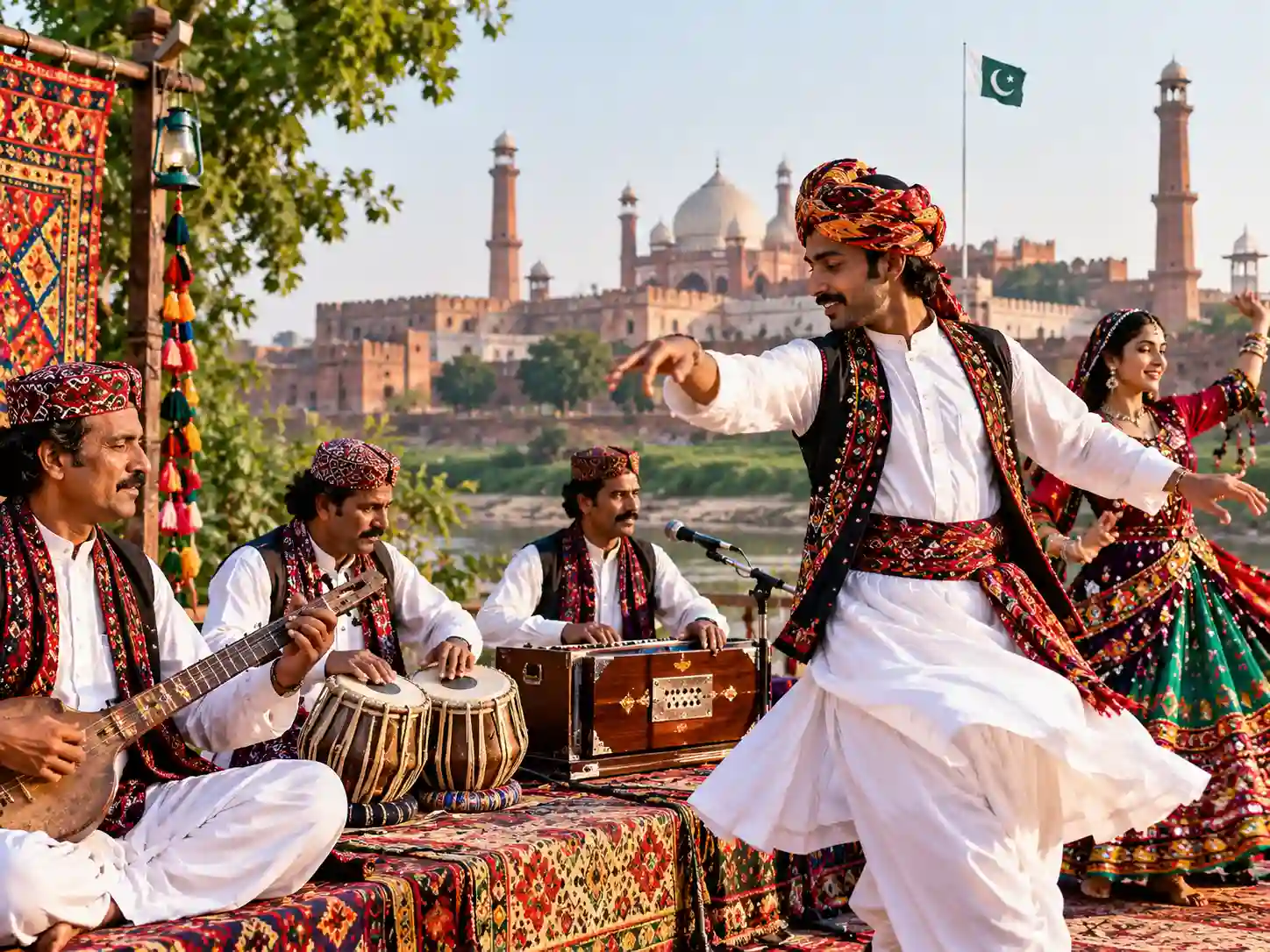 Traditional music at a cultural gathering