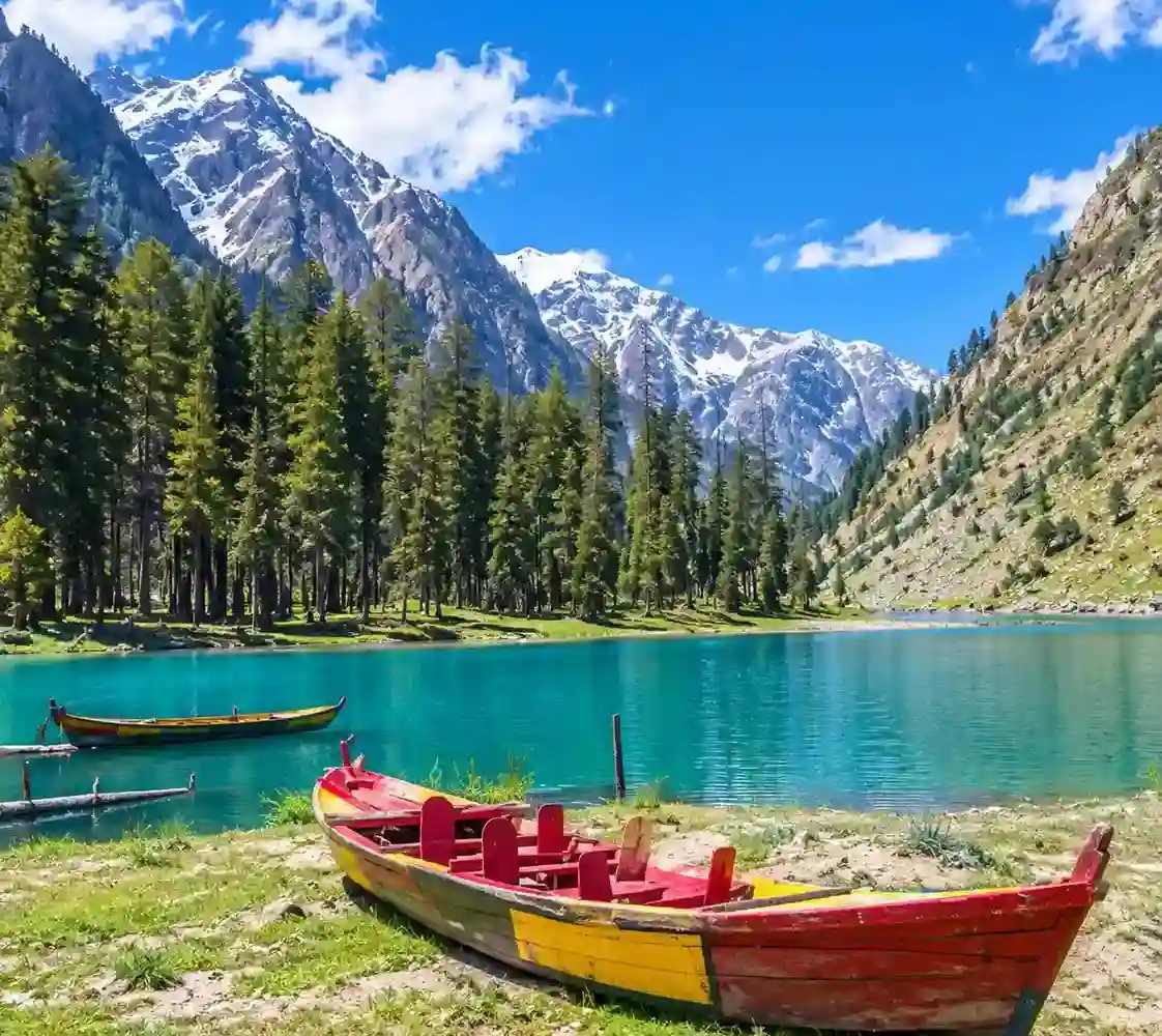 Lake and mountain scenery near Skardu